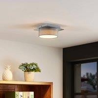 Lindby Aviola ceiling lamp, metal, textile, 18 cm long