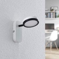 Lindby spotlight Vesim, white, 1-bulb, 15 cm high, iron