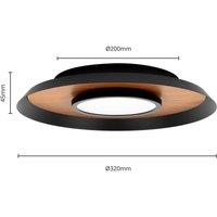 Lucande Merilla ceiling light, veneer wood