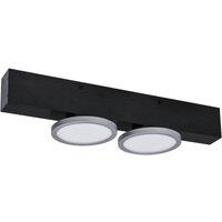 Lucande Kellino ceiling light, 2-bulb, black