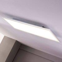 Lindby LED panel Livel, 4000K, 120cm x 30cm, silver, metal