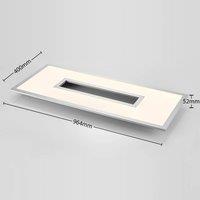 Lucande LED ceiling lamp Durun, 96 cm, dimmable, CCT, angular