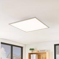 Lindby LED panel Stenley, 4,000 K, 60 cm x 60 cm, silver/white