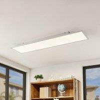 Lindby LED panel Quais, 30 x 120 cm, white, aluminium, 4,000K