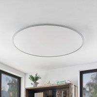 Lindby LED ceiling lamp Narima, 4,000 K, 100 cm, silver