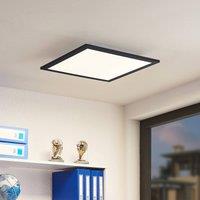 Lindby LED panel Nelios, 40 x 40 cm, 4,000K, black, metal