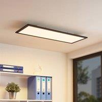 Lindby LED panel Nelios, 80 x 30 cm, 4,000K, black, metal
