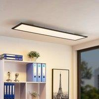 Lindby LED panel Nelios, 120 x 30 cm, 4000K, black, metal
