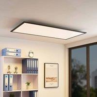 Lindby LED panel Nelios, 120 x 60 cm, 4000K, black, metal