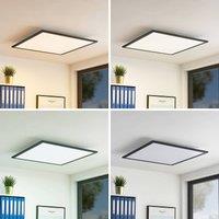 Lindby LED panel Nelios, 62 x 62 cm, CCT, black, metal