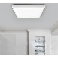 Arcchio LED ceiling light Augustin, 40 x 40 cm, white, IP54