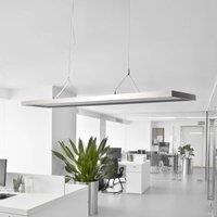 Arcchio LED pendant light Dorean, silver, metal, 120cm