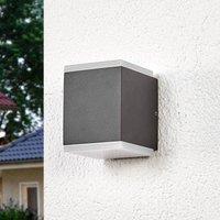 Lucande Outdoor wall light Sarah with LEDs and diffuser