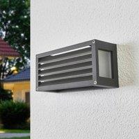 Lucande Aurelien outdoor wall light, metal, 12.5 cm, striped