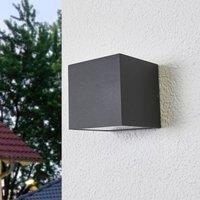 Lucande LED outdoor wall light Merjem, 12 cm, down, IP54