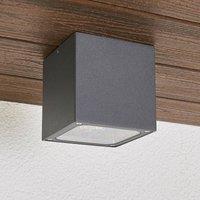 Lucande Tanea - cube-shaped LED ceiling light, IP54