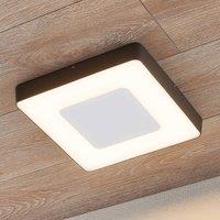 Lucande LED outdoor ceiling light Sora, angular, sensor, IP54