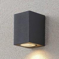 Lucande wall spotlight Lavina, 10 cm, anthracite, GU10, 1-bulb.
