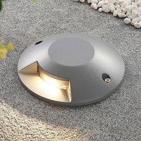 Lucande Jeffrey LED floor spotlight, silver, 1 light outlet