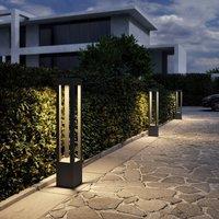 Arcchio LED bollard light Lienna, 90 cm, grey, metal, IP65