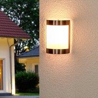 Lindby Kinga - stainless steel outdoor wall light