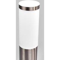 Lindby Kristof pillar light, stainless steel, 45 cm high, E27