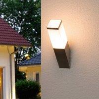 Lindby Slanted stainless steel outdoor wall lamp Lorian