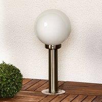 Lindby Vedran pillar light, height 45 cm, glass, stainless steel