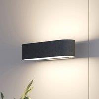 Lucande LED wall light Matteo, wood, 28 cm wide, up/down
