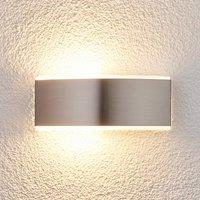 Lindby Pacon wall light in stainless steel for outdoor use