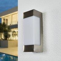 Lindby Severina LED wall lamp, stainless steel