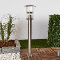 Lindby Noemi path light, grey, stainless steel, 80 cm, IP44