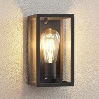 Lindby Filimon outdoor wall lamp, anthracite, 22 cm, IP44, E27