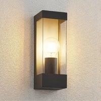 Lindby outdoor wall lamp Tilian, height 25 cm, anthracite, steel