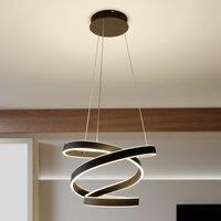Lindby LED pendant light Olada, black, metal, 51cm
