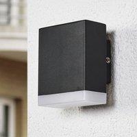 Lindby Modern LED outdoor wall lamp Aya in black
