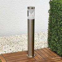Lindby LED path light Fabrizio, height 56 cm, stainless steel