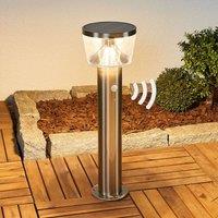 Lindby LED solar pedestal light Antje, motion detector, IP44