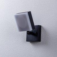 Lindby Amya outdoor wall light, aluminium, angular