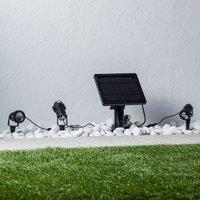 Lindby LED ground spike light Malida, set of 3, black