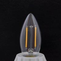 Lindby E14 filament candle LED bulb 2W, clear, 2,700 K