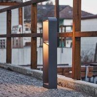 Lindby LED path light Darko, 80 cm, grey, metal, IP54