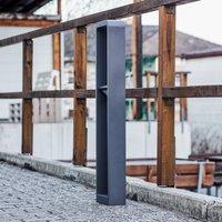 Lindby LED path light Darko, 100cm, grey, metal, IP54