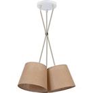 Duolla Jute hanging natural brown 3-bulb lampshade 24cm