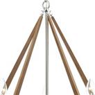 dr lighting Hotel pendant light in nickel with wooden details