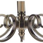 dr lighting Murray chandelier in antique brass, 5-bulb