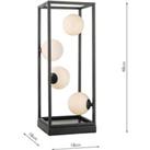 dr lighting Ensio table lamp with four white glass globes