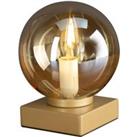 Eco-Light Pluto table lamp, gold, glass globe, cream