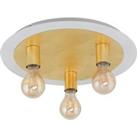 EGLO Passano LED ceiling light, 3-bulb, gold