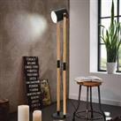 EGLO Hornwood floor lamp with wood frame